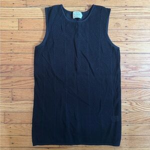 Torn by Ronny Kobo Black Open Knit Tank Size XS sleeveless going out top